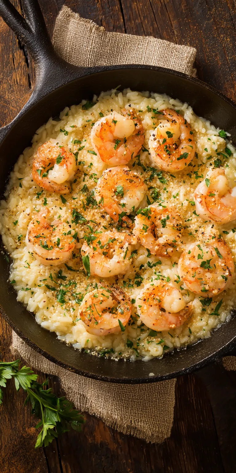 Creamy Shrimp Scampi Risotto: A Luxurious Twist served warm with cozy spices