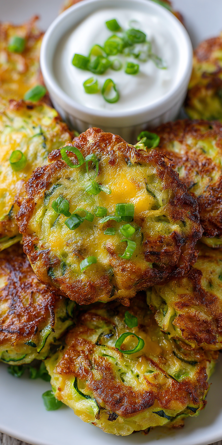 Cheesy Zucchini Fritters Recipe