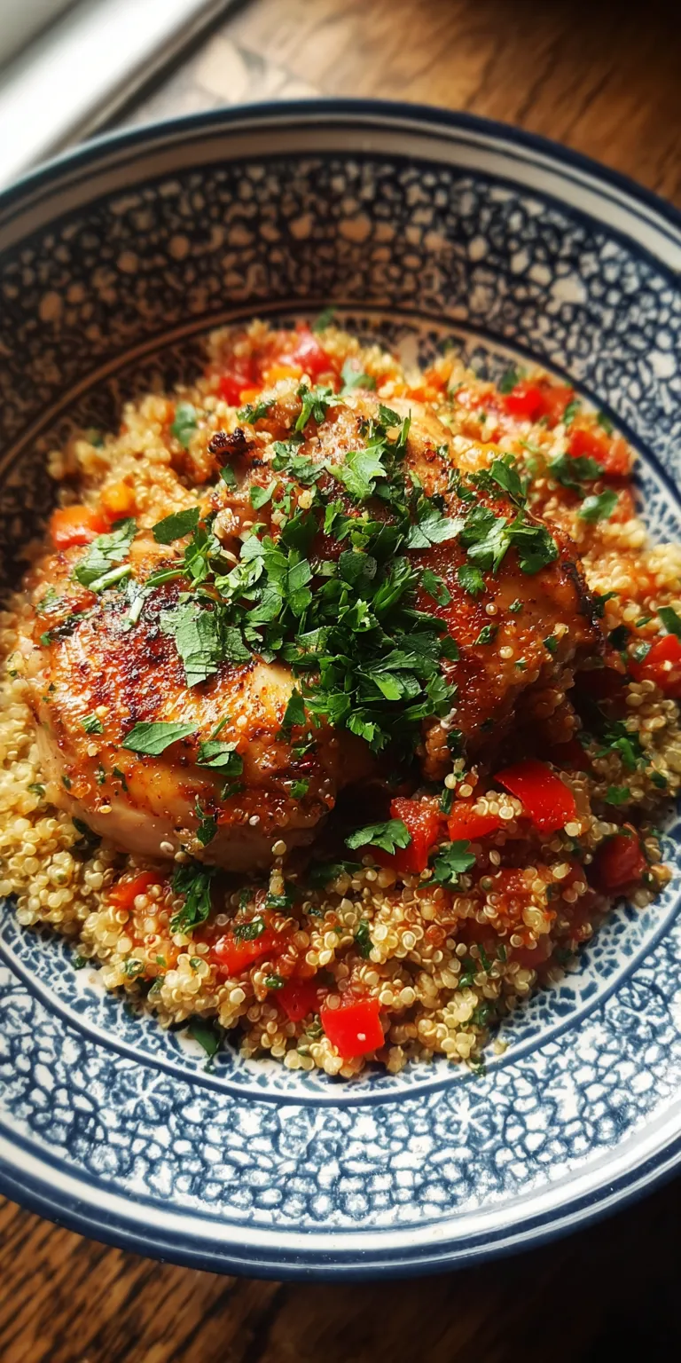 Easy Crockpot Chicken & Quinoa: Your Perfect Weeknight Dinner served warm with cozy spices
