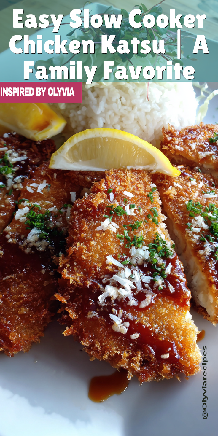 Easy Slow Cooker Chicken Katsu | A Family Favorite served warm with cozy spices