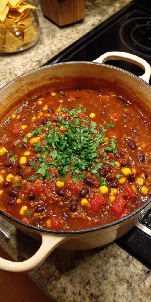 Southwest Black Bean Taco Soup Recipe