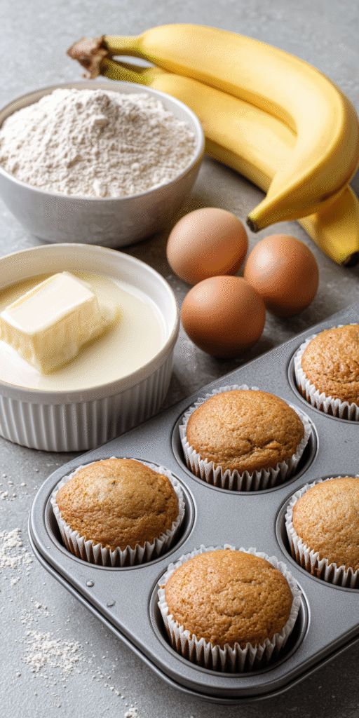 Vanilla Glazed Banana Muffins Recipe
