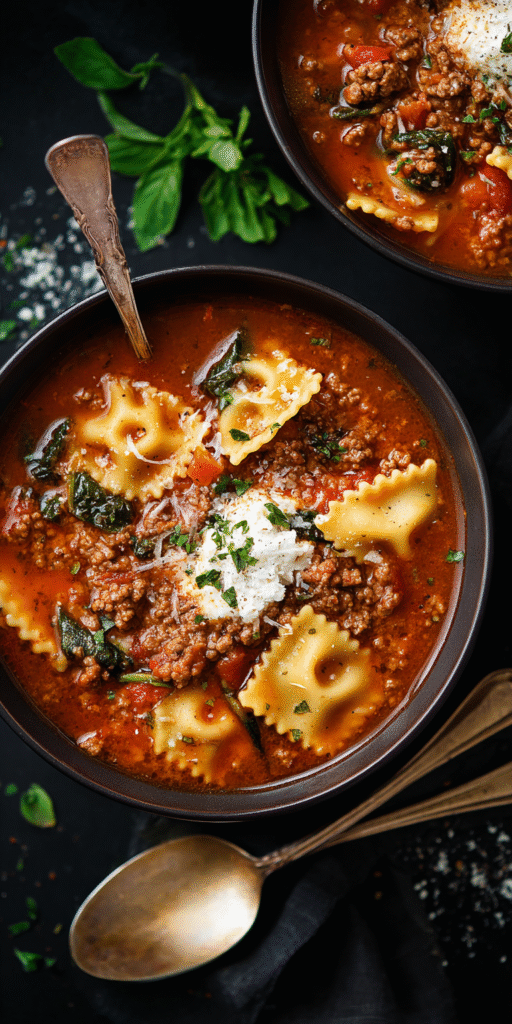 Freezer-Friendly Lasagna Soup Recipe