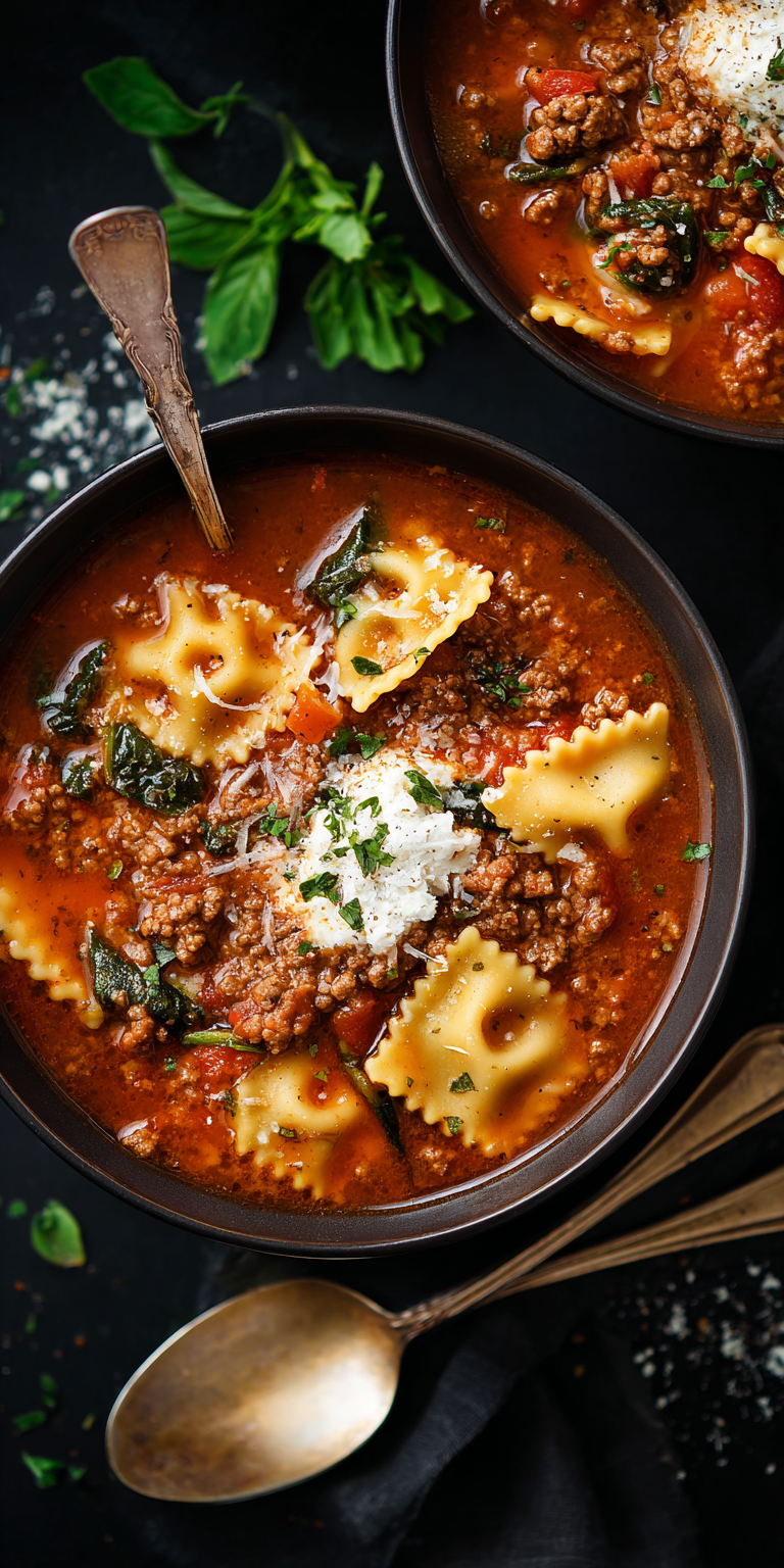 Freezer-Friendly Lasagna Soup Recipe