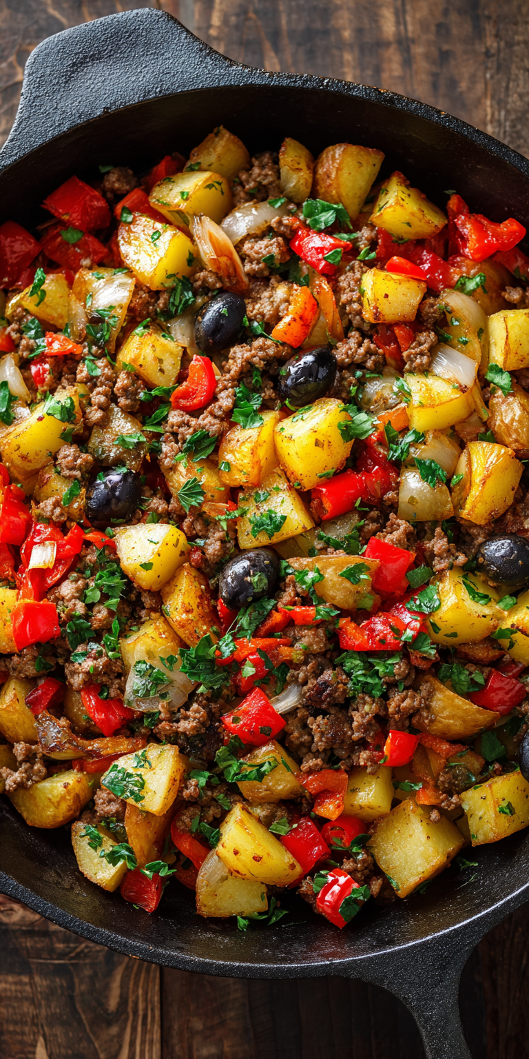 Greek Style Beef & Potato Hash Recipe