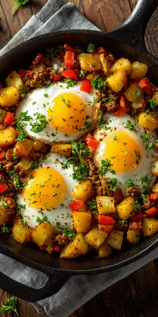 Ground Beef & Potato Breakfast Hash Recipe
