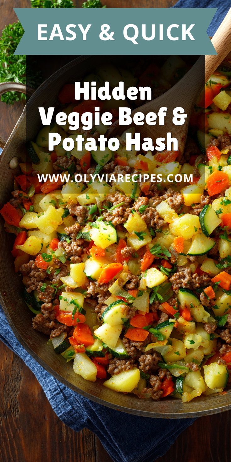 Hidden Veggie Beef & Potato Hash served warm with cozy spices