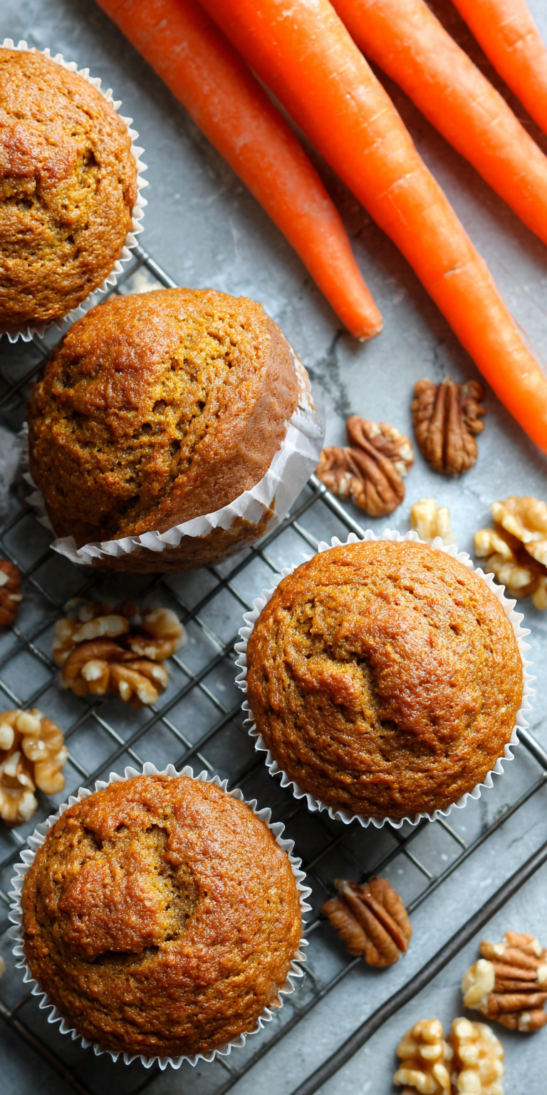 High-Protein Blender Carrot Banana Muffins Recipe