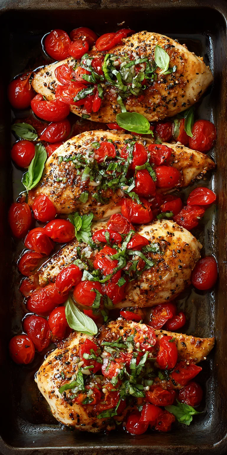 Inside-Out Mediterranean Bruschetta Chicken served warm with cozy spices