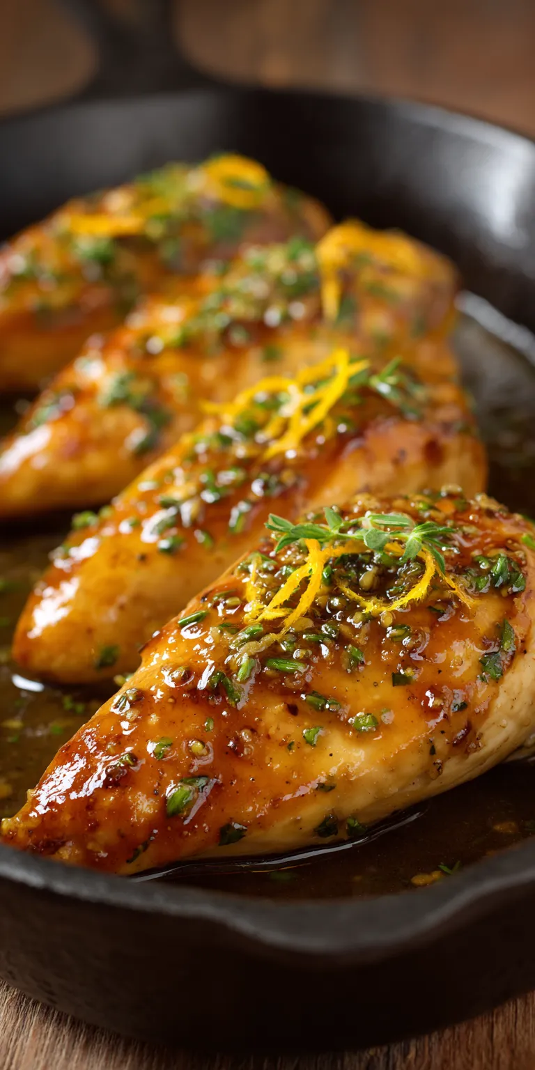 Orange-Glazed Chicken Breasts served warm with cozy spices