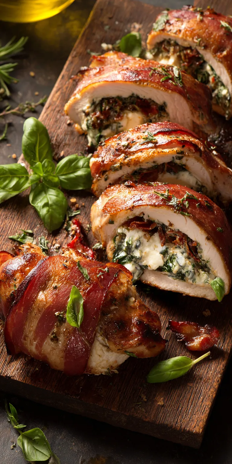 Prosciutto-Wrapped Mediterranean Chicken served warm with cozy spices