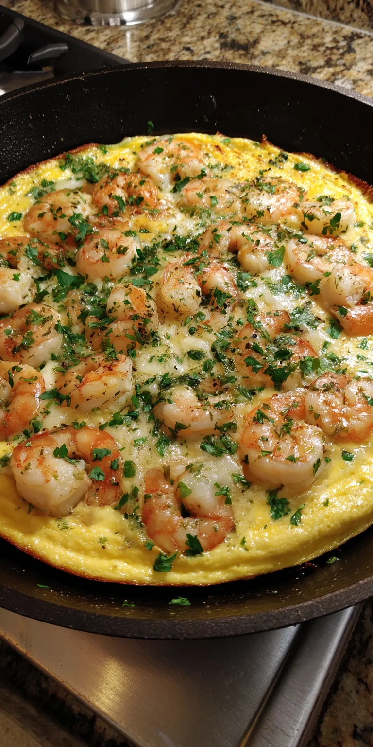 Shrimp Scampi Frittata: A Delicious Twist for Any Meal served warm with cozy spices