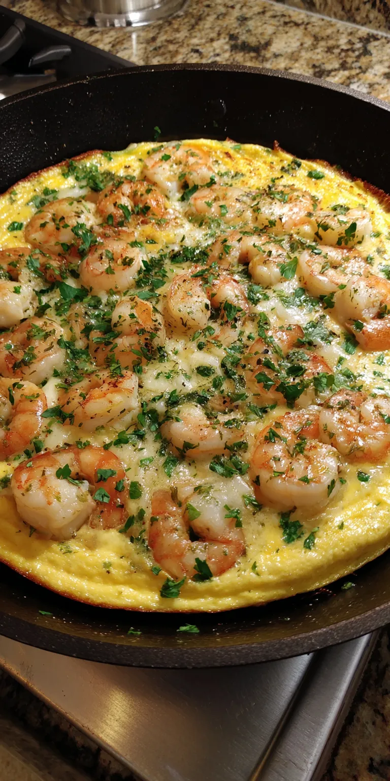 Shrimp Scampi Frittata: A Delicious Twist for Any Meal served warm with cozy spices