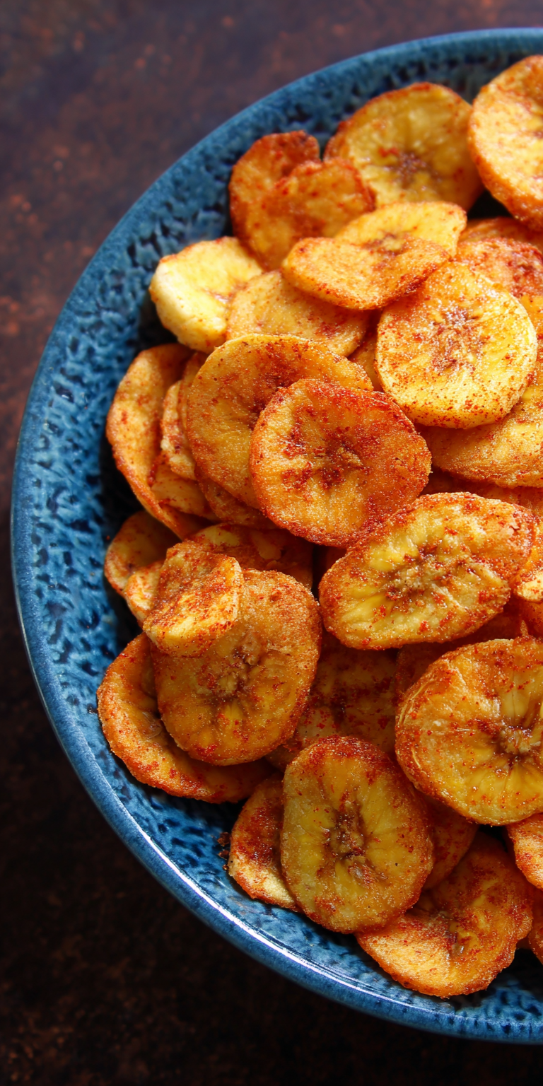 Chili Lime Spiced Air Fryer Banana Chips Recipe