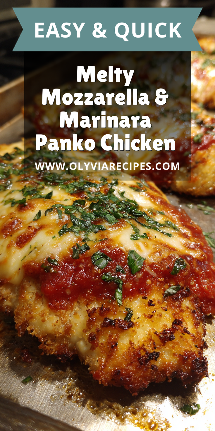 Melty Mozzarella & Marinara Panko Chicken served warm with cozy spices
