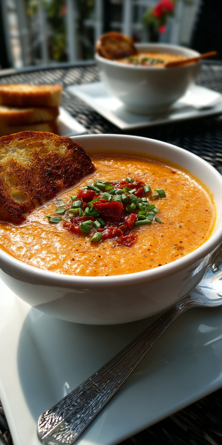 Roasted Red Pepper & Cajun Potato Soup Recipe