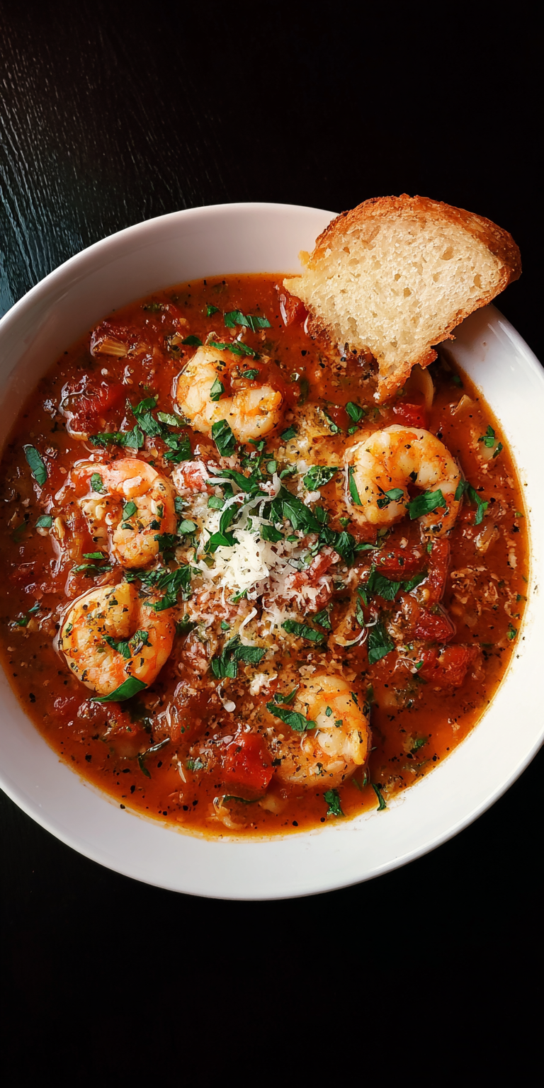 Spicy Arrabbiata Shrimp Lasagna Soup Recipe