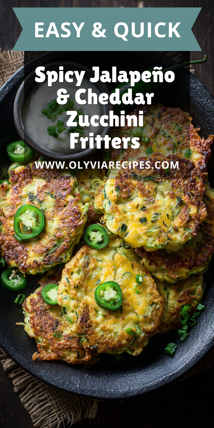 Spicy Jalapeño & Cheddar Zucchini Fritters served warm with cozy spices