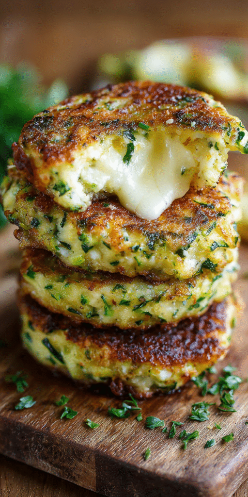 Three-Cheese (Mozzarella, Ricotta, Parm) Zucchini Fritters Recipe