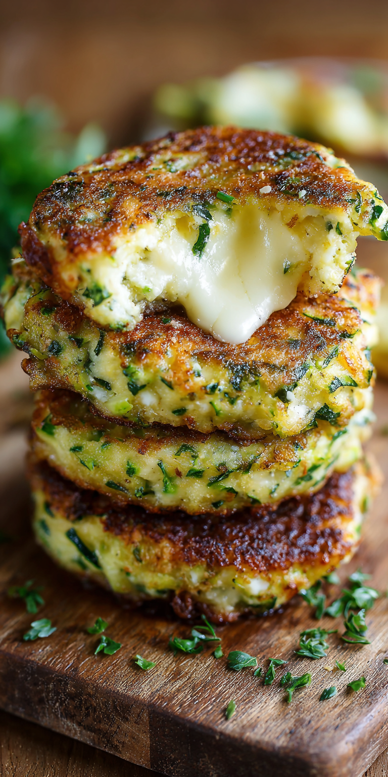 Three-Cheese (Mozzarella, Ricotta, Parm) Zucchini Fritters Recipe