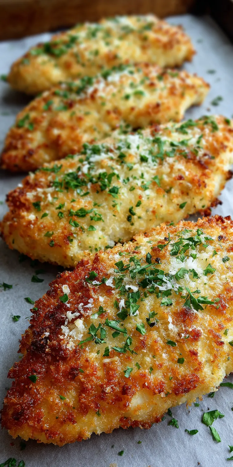 Baked Parmesan Crusted Easy Chicken served warm with cozy spices
