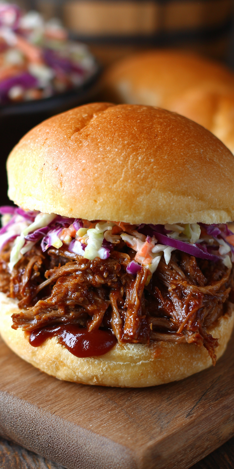 BBQ Pulled Pork Sandwiches Dump and Go served warm with cozy spices