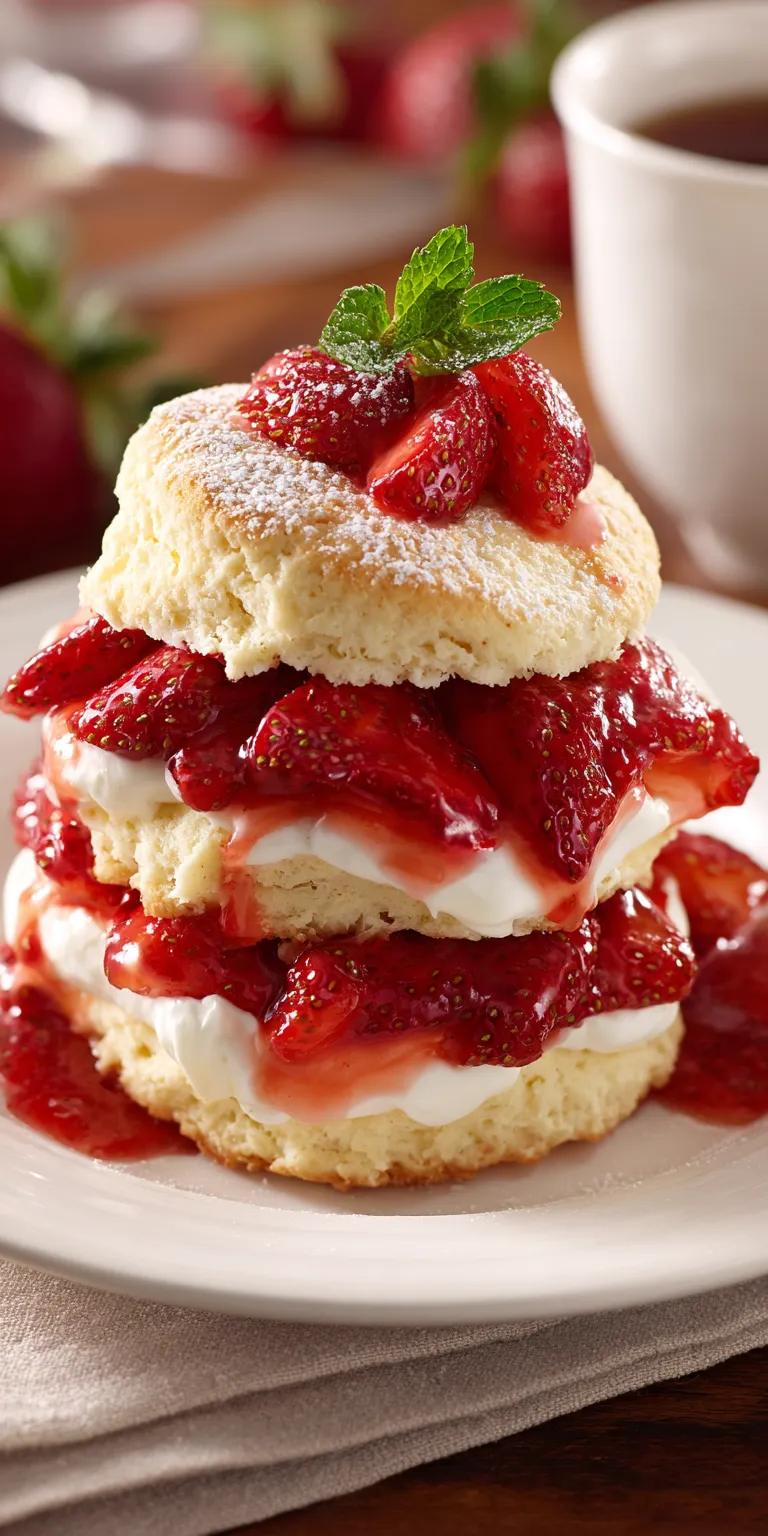 Bisquick Strawberry Shortcake Recipe served warm with cozy spices