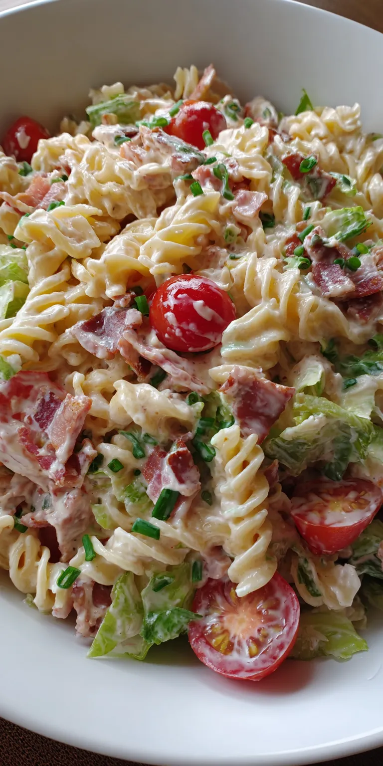 BLT Ranch Pasta Salad Easy Weeknight Dinners served warm with cozy spices
