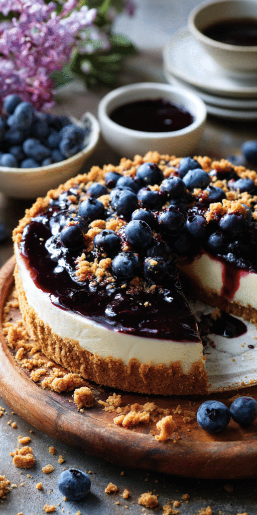 Blueberry Crumble Cheesecake Recipe