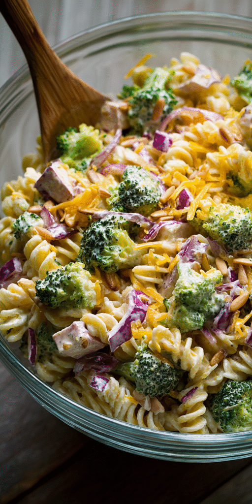 Broccoli and Cheddar Cold Pasta Salad Recipe