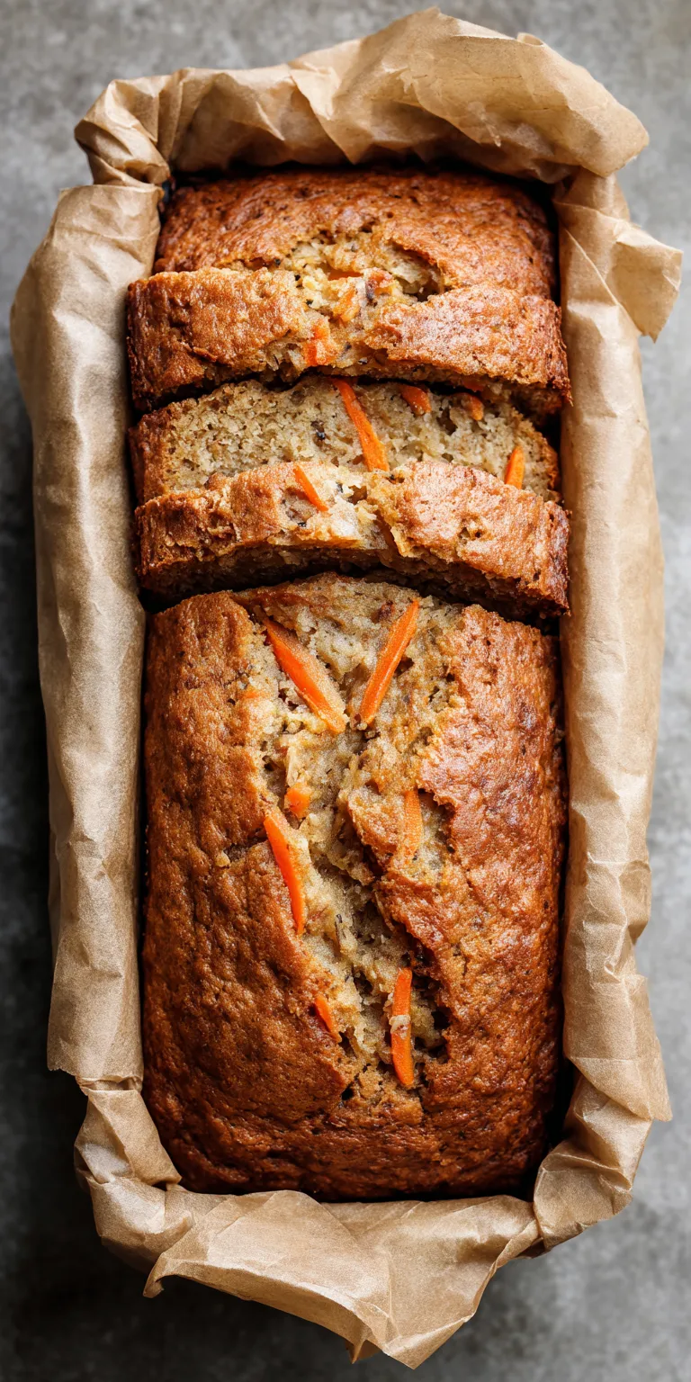 Carrot Cake Banana Bread Loaf served warm with cozy spices