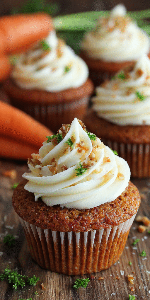 Carrot Cake Cupcakes with Cream Cheese Recipe