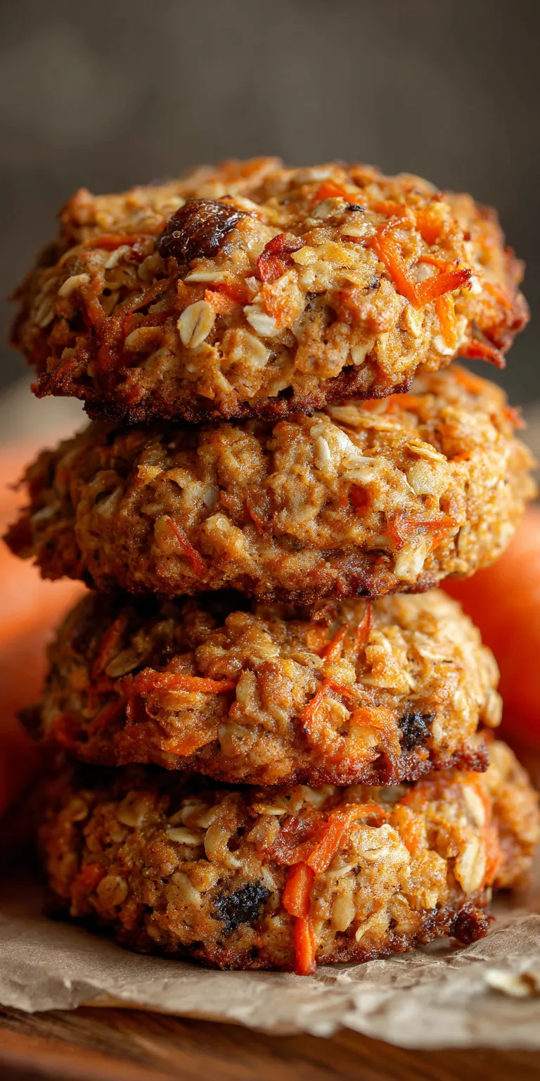 Carrot Cake Oatmeal Breakfast Cookies served warm with cozy spices