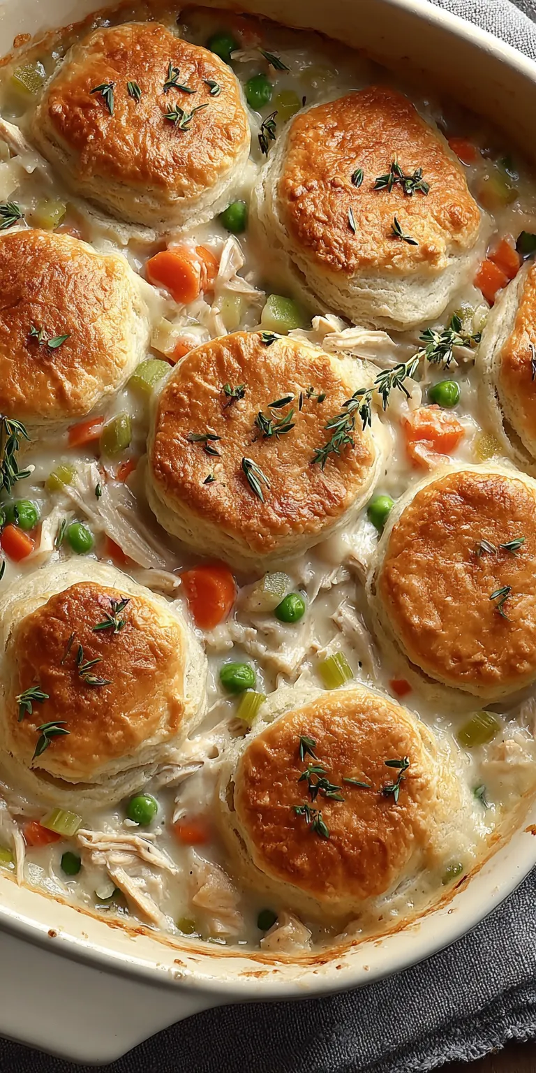 Chicken Pot Pie Casserole Simple Dinner Ideas served warm with cozy spices
