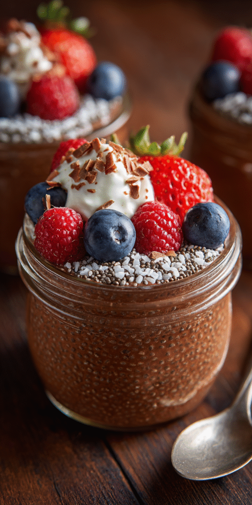 Chocolate Chia Pudding High Protein Snacks Recipe