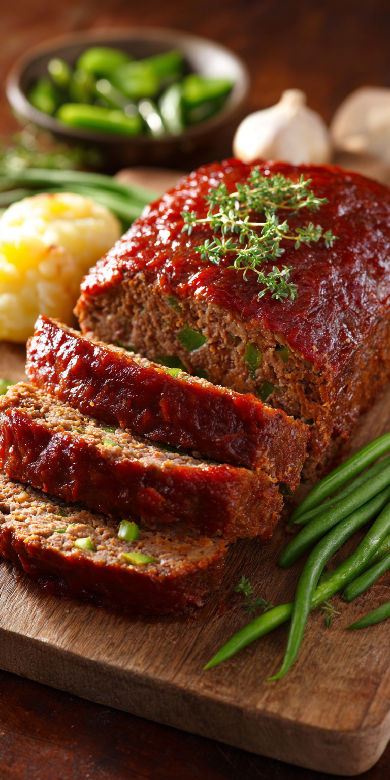 Classic Meatloaf Easy Dinner Ideas served warm with cozy spices