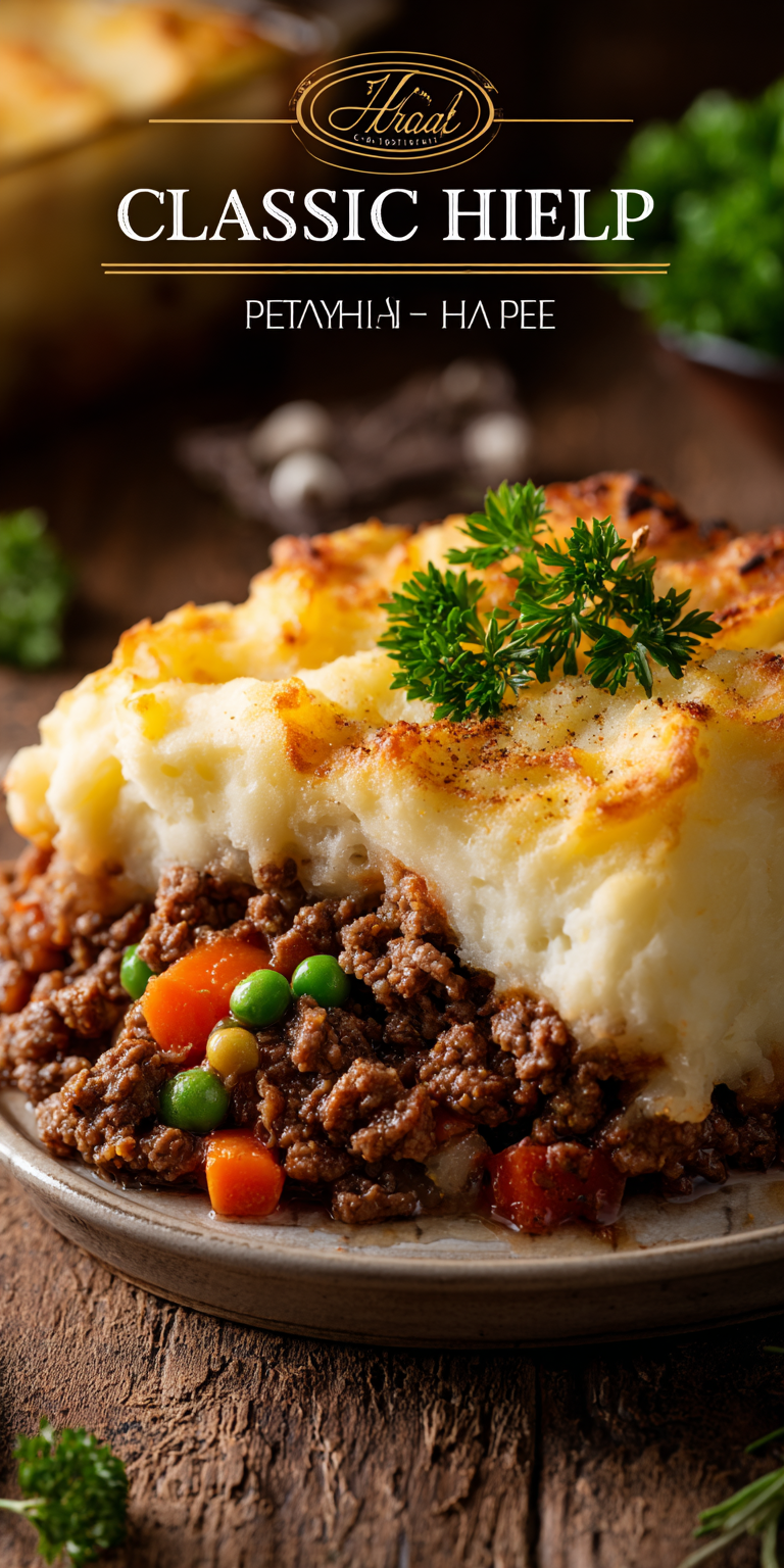 Classic Shepherd's Pie Easy Dinner Ideas served warm with cozy spices