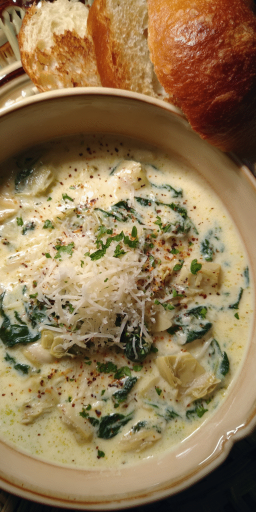 Creamy Spinach and Artichoke Soup Recipe