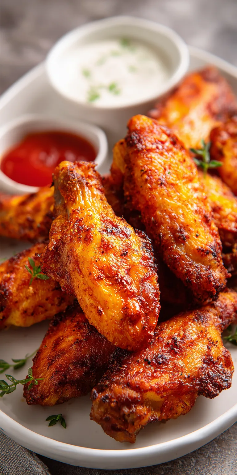 Crispy Air Fryer Chicken Wings Lunch served warm with cozy spices