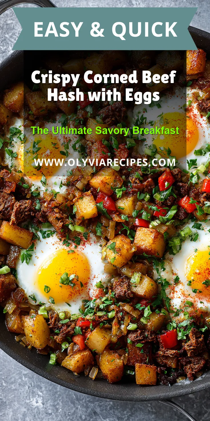 Crispy Corned Beef Hash with Eggs served warm with cozy spices