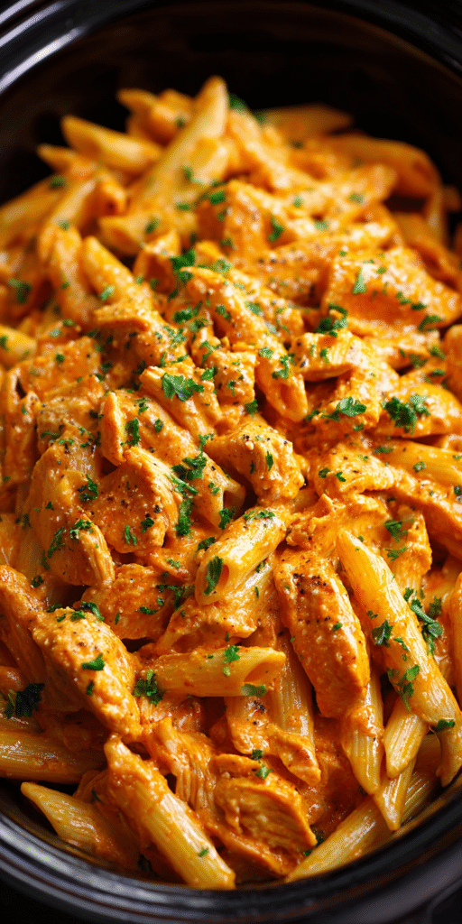 Crockpot Buffalo Chicken Dip Pasta Recipe
