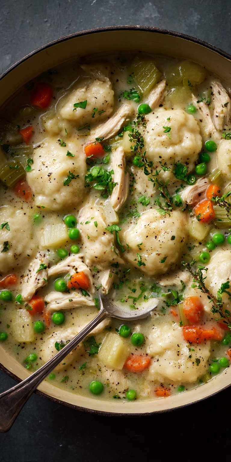 Dairy Free Chicken And Dumplings served warm with cozy spices