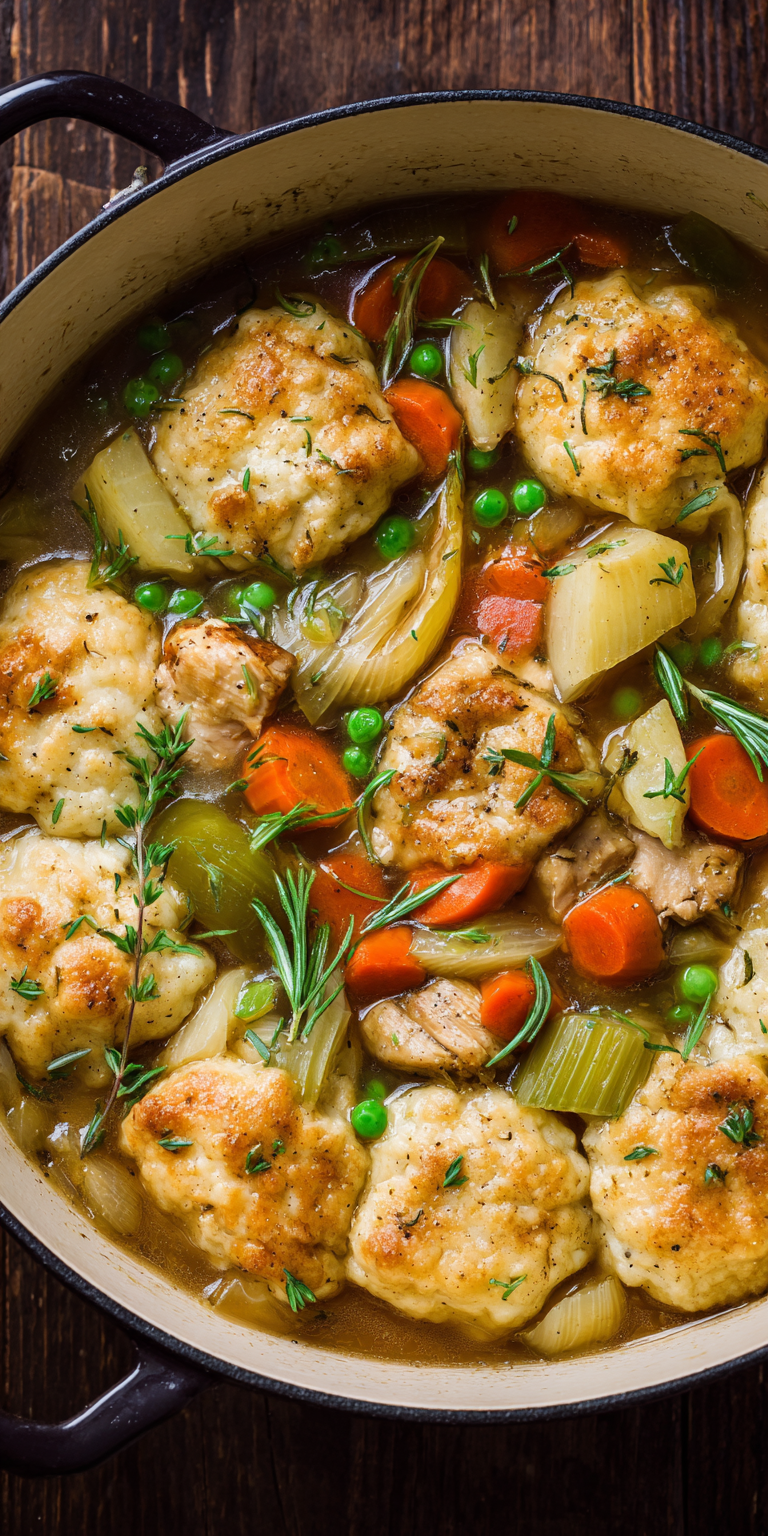 Drop Dumplings Chicken Stew served warm with cozy spices