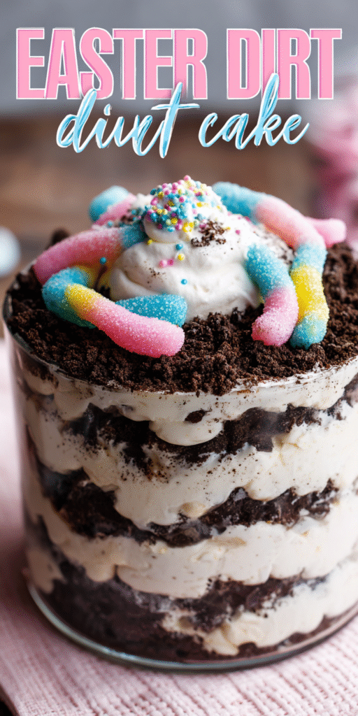 Easter Dirt Cake with Gummy Worms Recipe