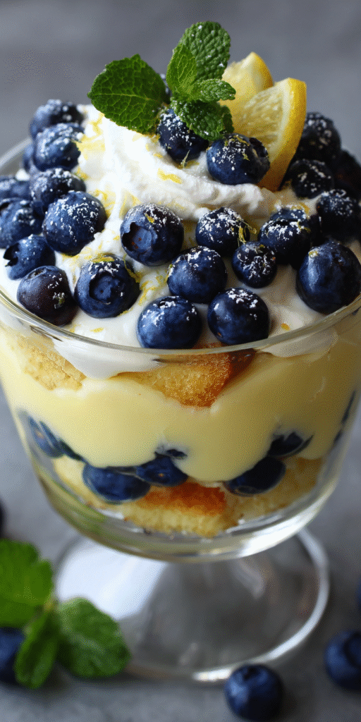 Easy Lemon Blueberry Trifle (video) Recipe