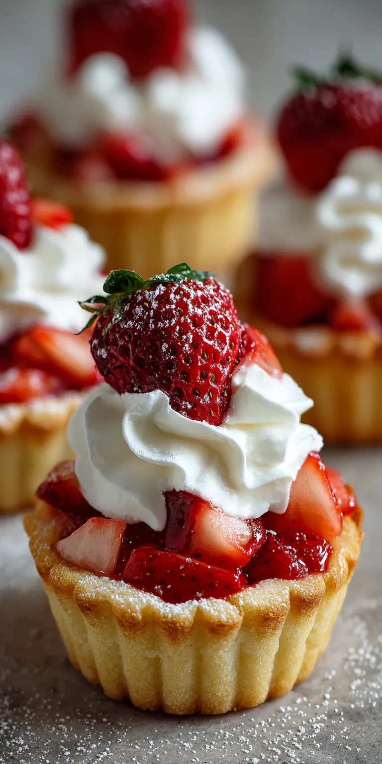 Easy Strawberry Cake Shortcake Cups served warm with cozy spices