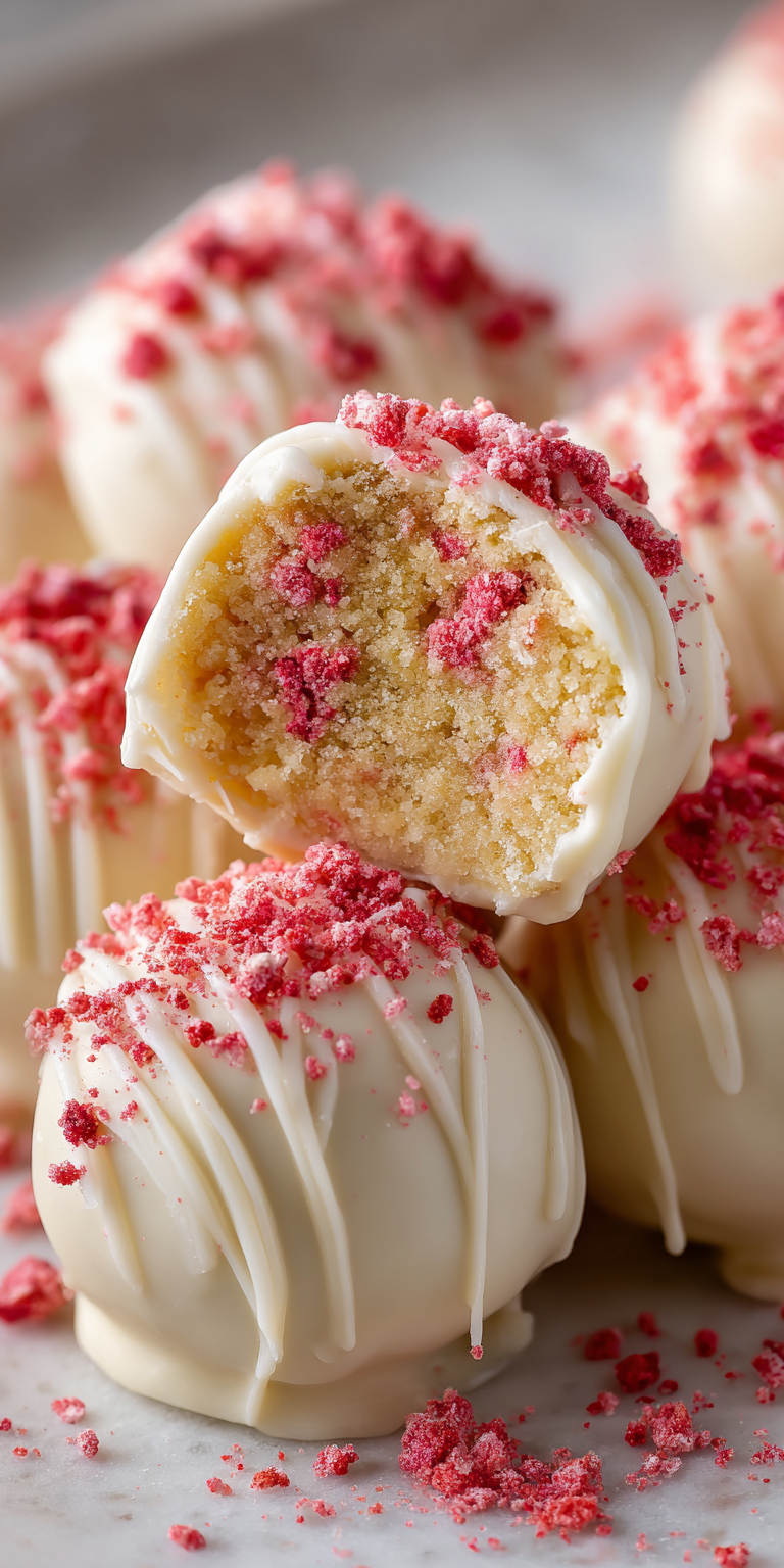 Golden Oreo Strawberry Shortcake Truffles served warm with cozy spices