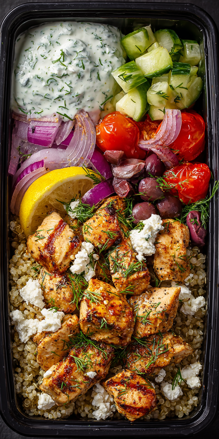 Greek Chicken Souvlaki Protein Meal Prep served warm with gentle spices and a cozy aroma