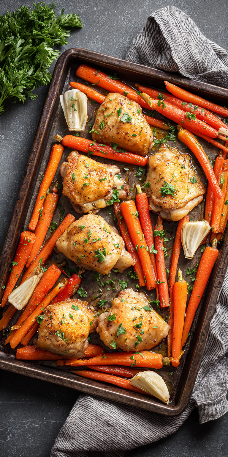 Honey Garlic Glazed Carrots and Chicken served warm with gentle spices and a cozy aroma