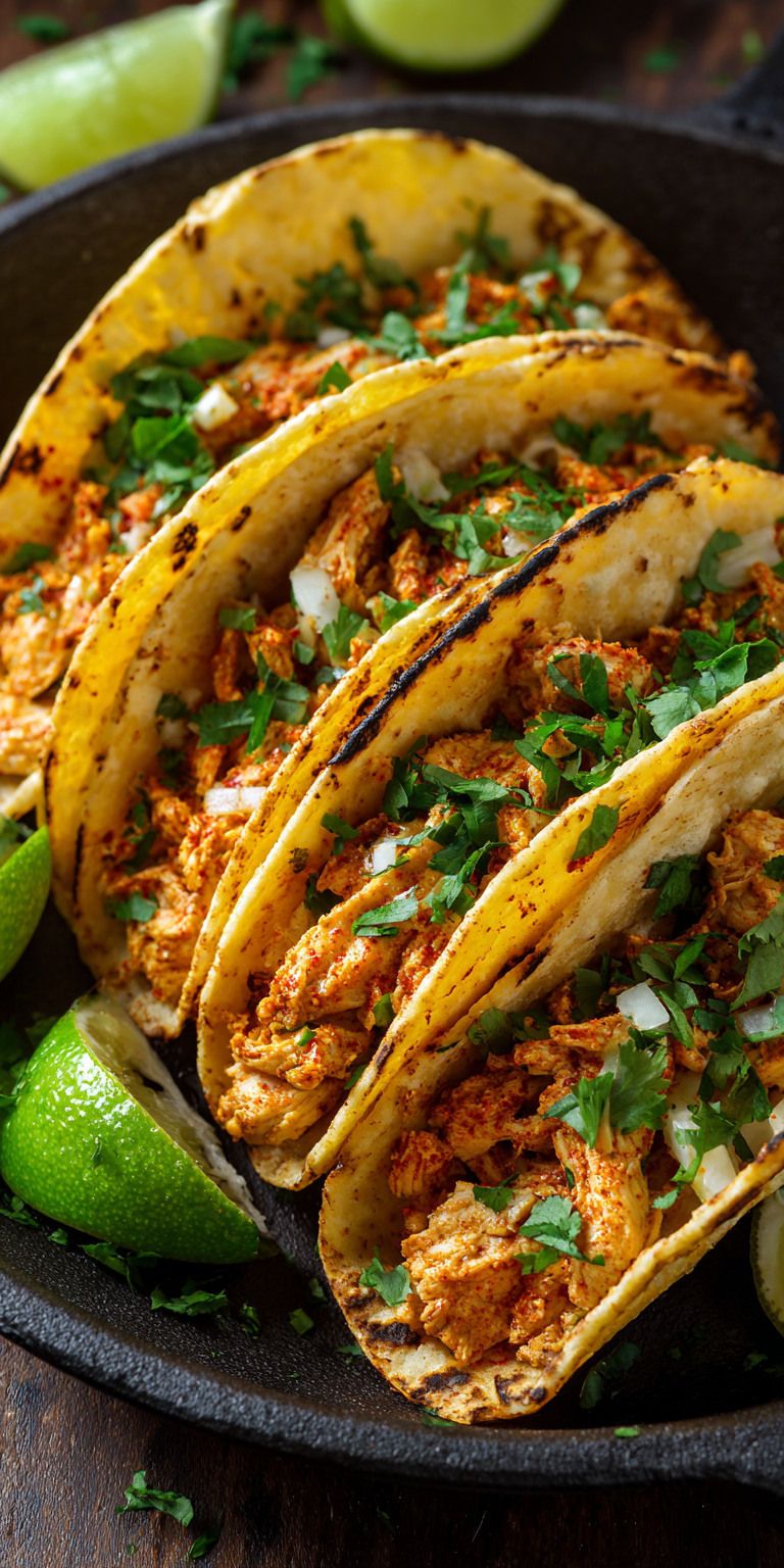 Jalapeno Lime Chicken Tacos served warm with cozy spices